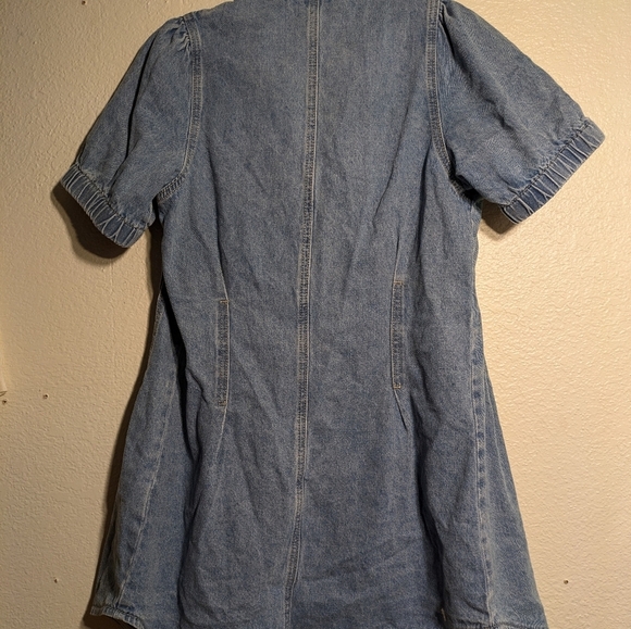 Denim Short Sleeve Button-Up Dress Pre-owned Size Small - Picture 9 of 15